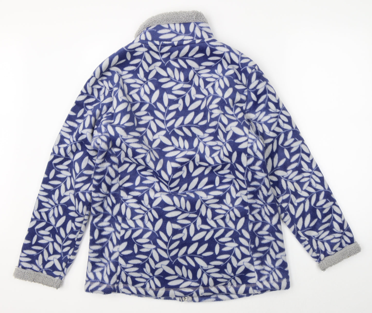Julipa Womens Blue Floral  Full Zip Jumper Size 14