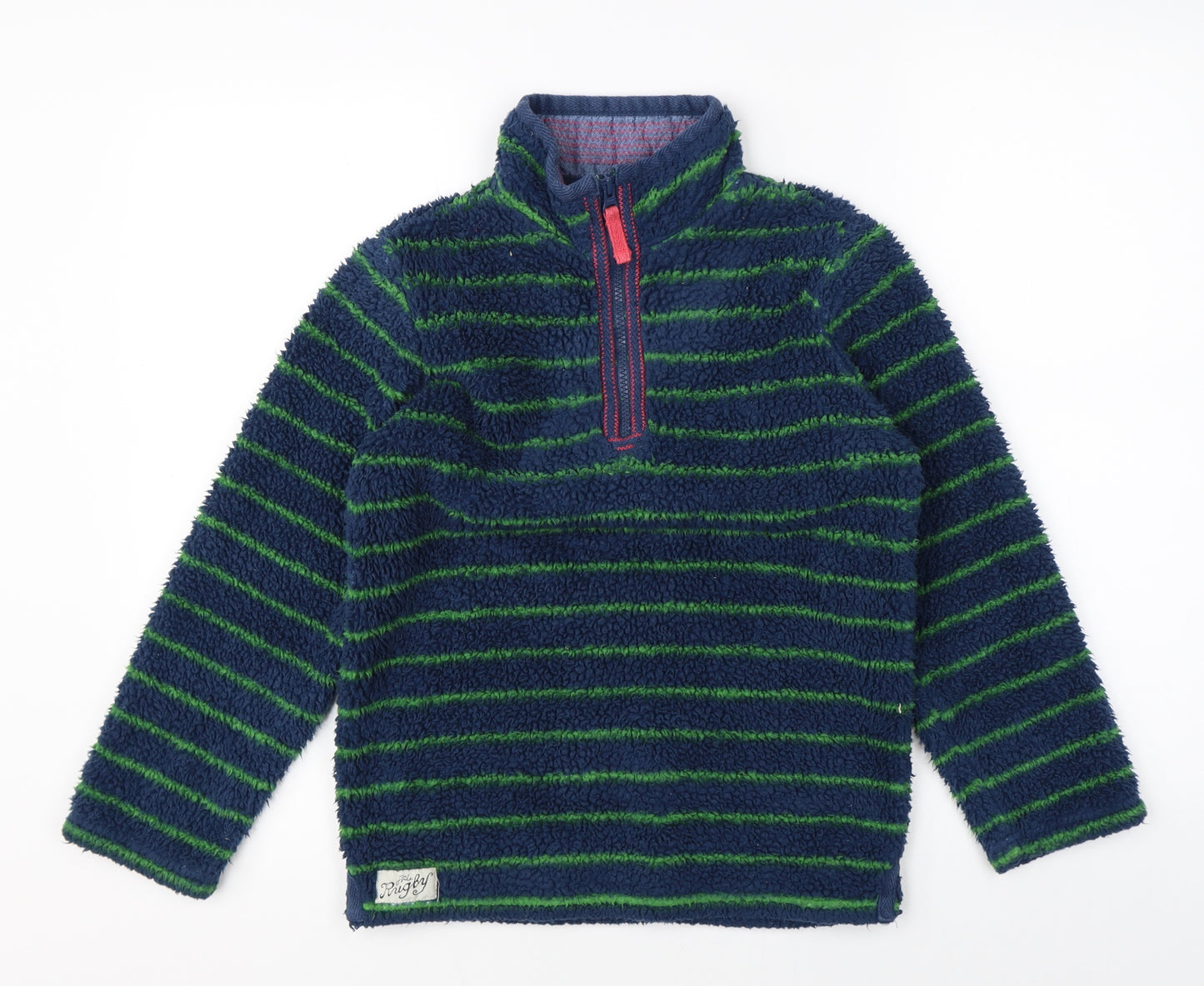 Little Joule Boys Blue Striped  Pullover Jumper Size 9-10 Years