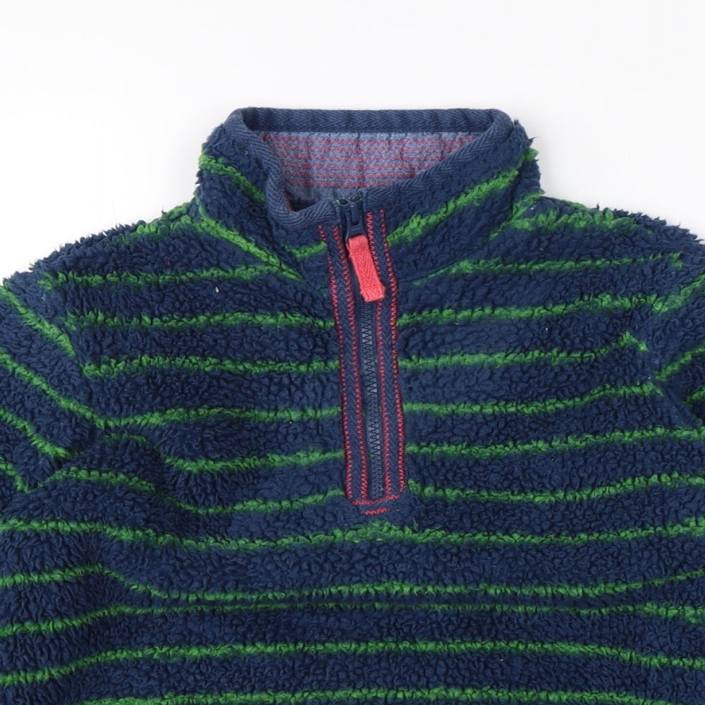 Little Joule Boys Blue Striped  Pullover Jumper Size 9-10 Years
