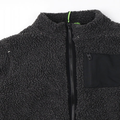 F&F Boys Black   Full Zip Jumper Size 10-11 Years
