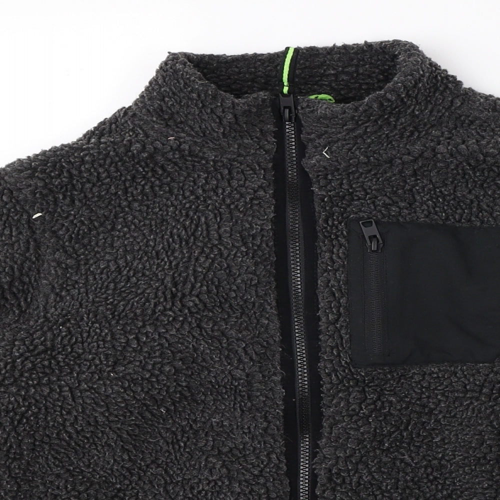 F&F Boys Black   Full Zip Jumper Size 10-11 Years