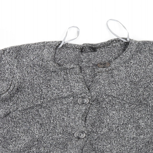 BM Womens Grey   Cardigan Jumper Size M