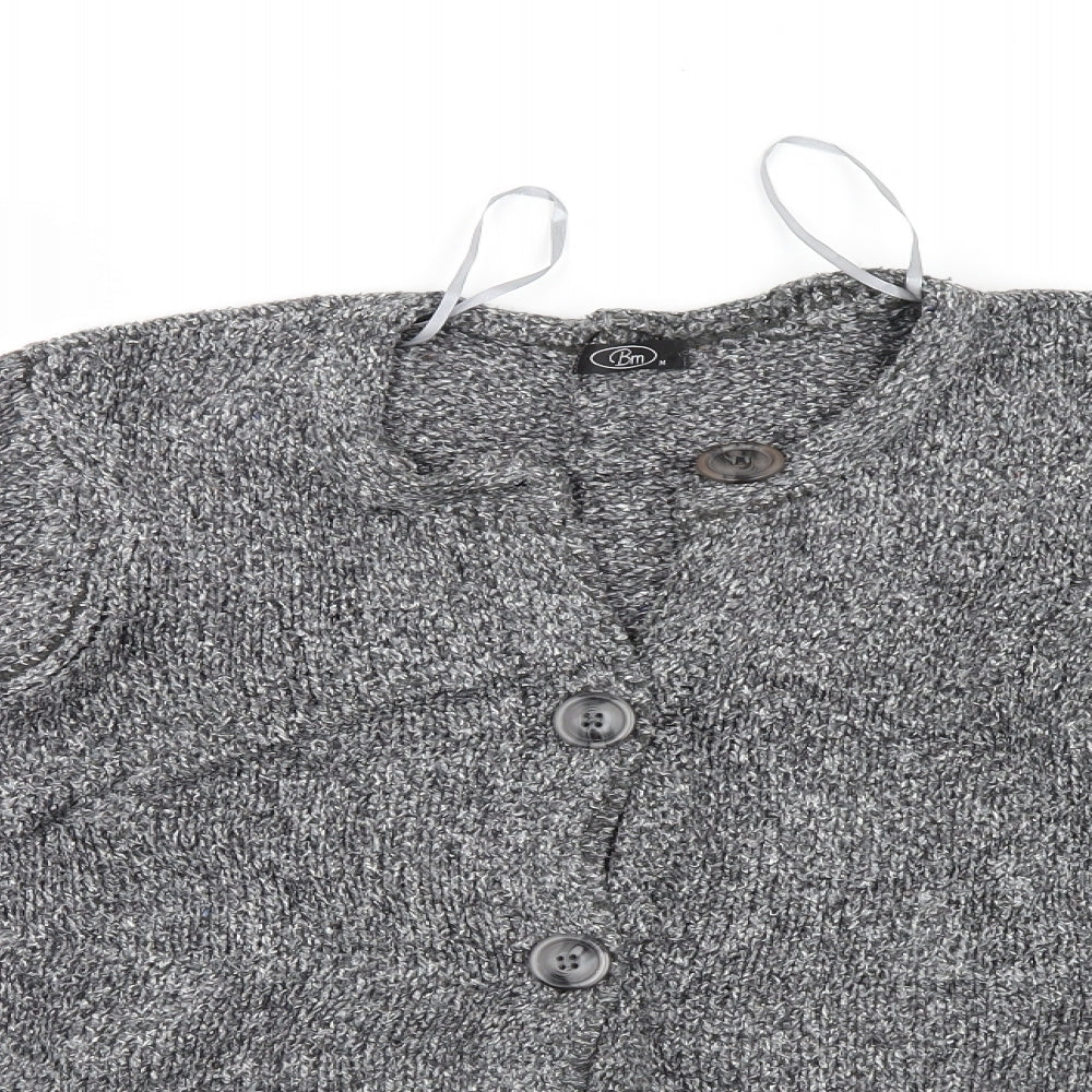 BM Womens Grey   Cardigan Jumper Size M