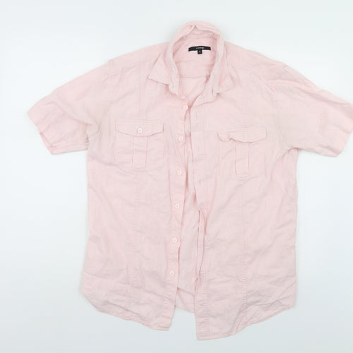 George Mens Pink    Button-Up Size M