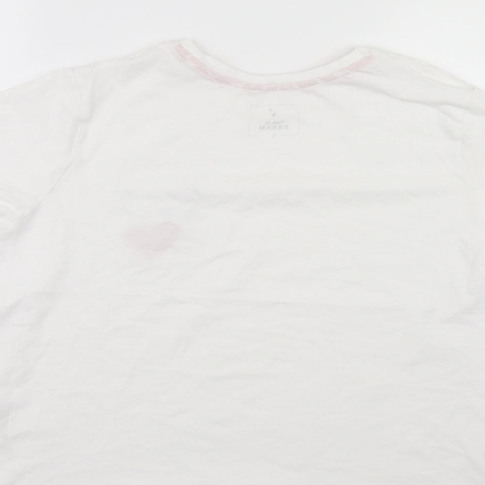 Time To Dream Womens White   Top Pyjama Top Size L