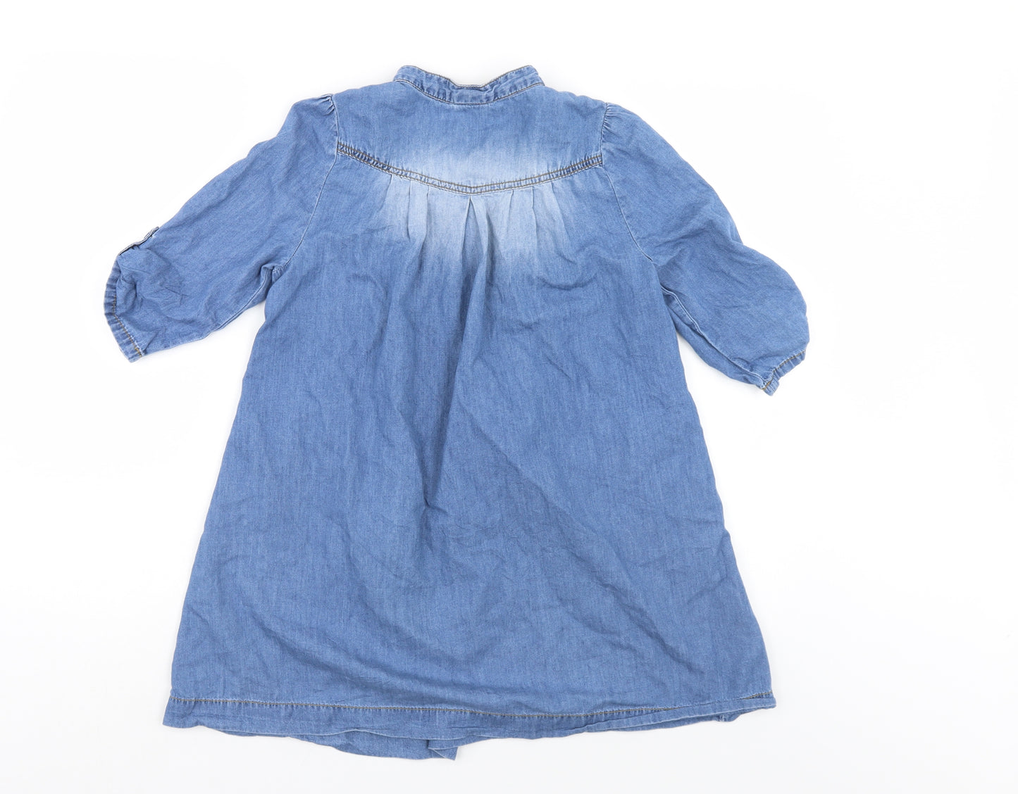 NEXT Girls Blue  Denim Pinafore/Dungaree Dress  Size 10 Years