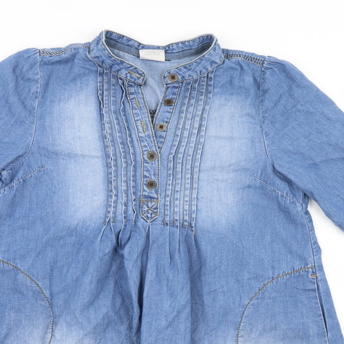 NEXT Girls Blue  Denim Pinafore/Dungaree Dress  Size 10 Years