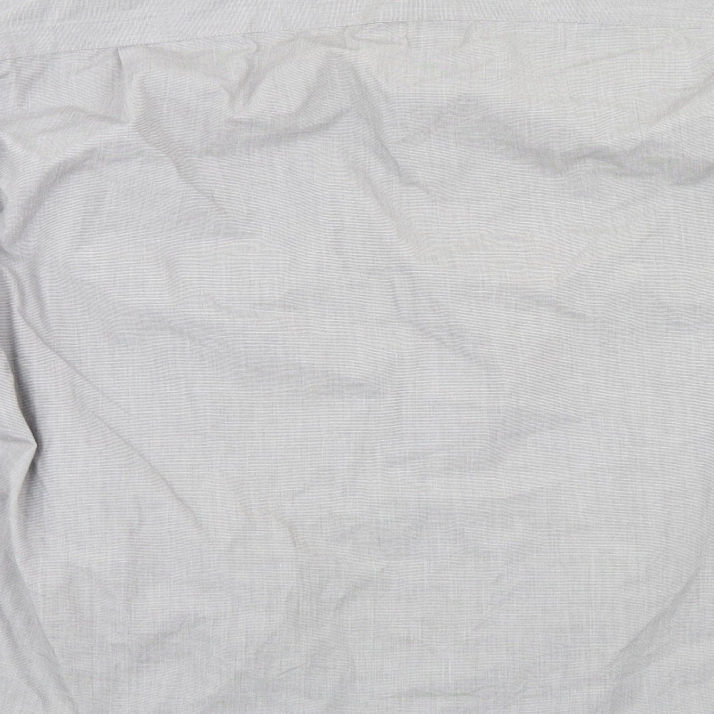 Greenwoods Mens Grey    Dress Shirt Size 17.5