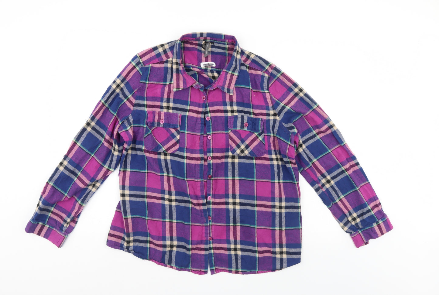 Intuition Womens Multicoloured Check  Basic Button-Up Size 18