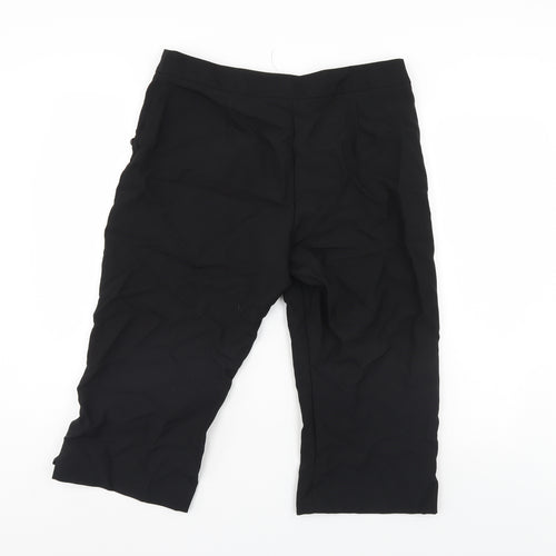 BM Womens Black   Cropped Trousers Size 14 L20 in