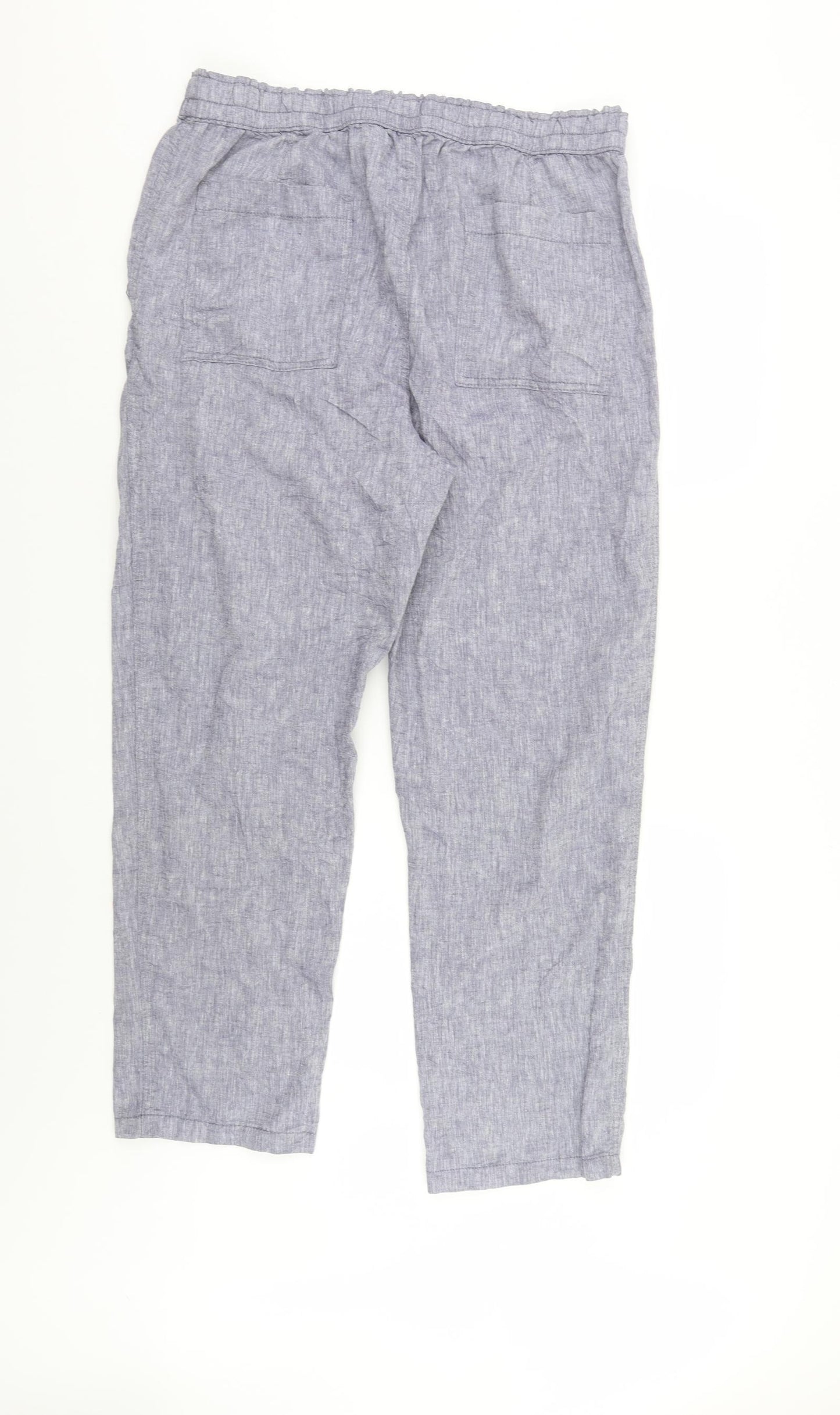 F&F Womens Blue   Trousers  Size 18 L27 in - Elastic Waist