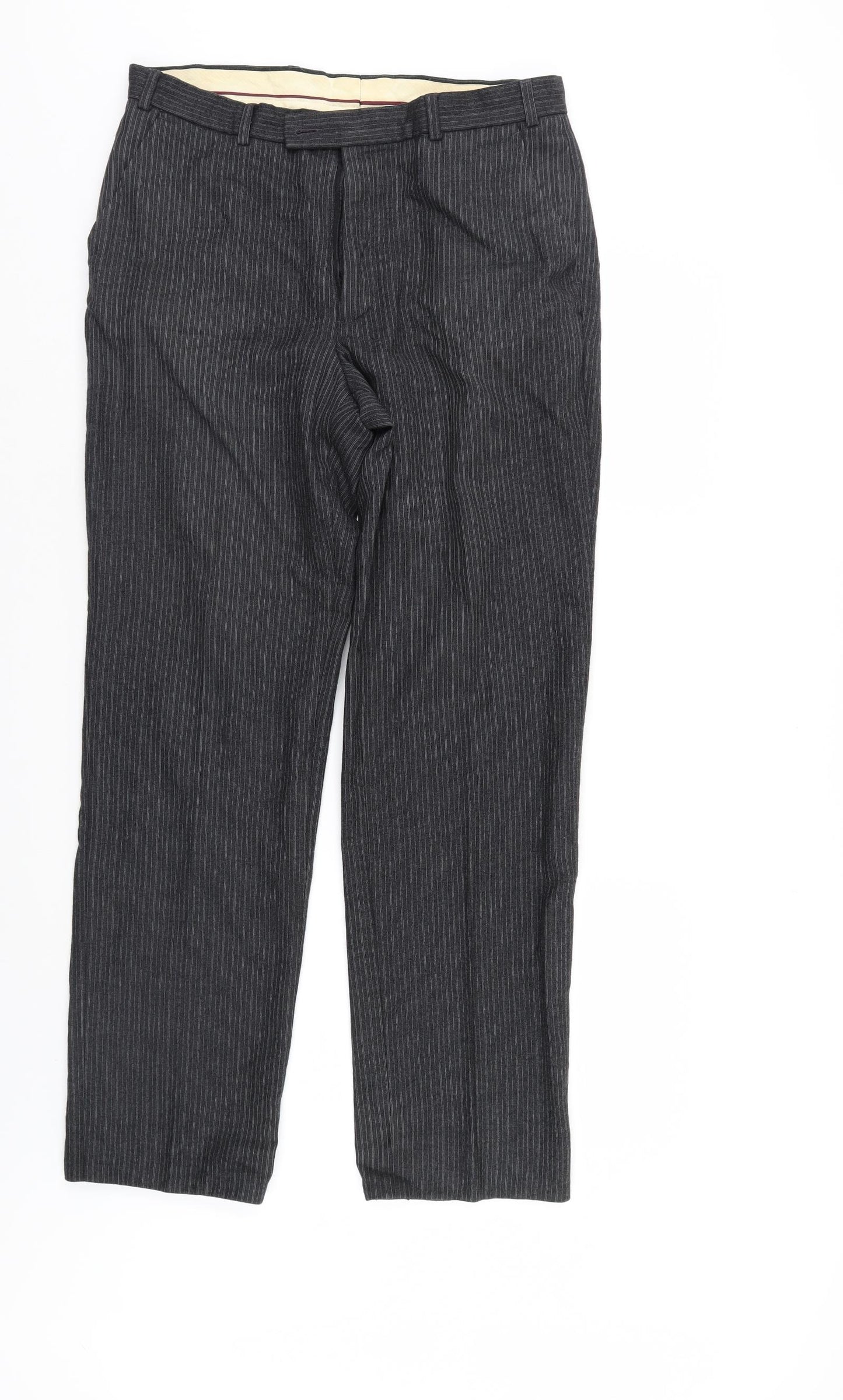 Burton Mens Grey Striped  Sweatpants Trousers Size 34 L31 in