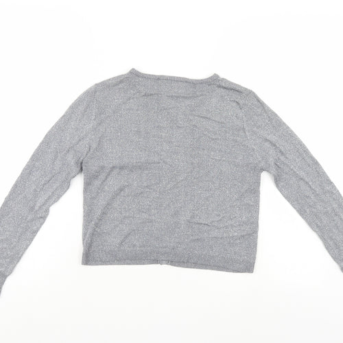 Suchita Womens Silver   Cardigan Jumper Size 4