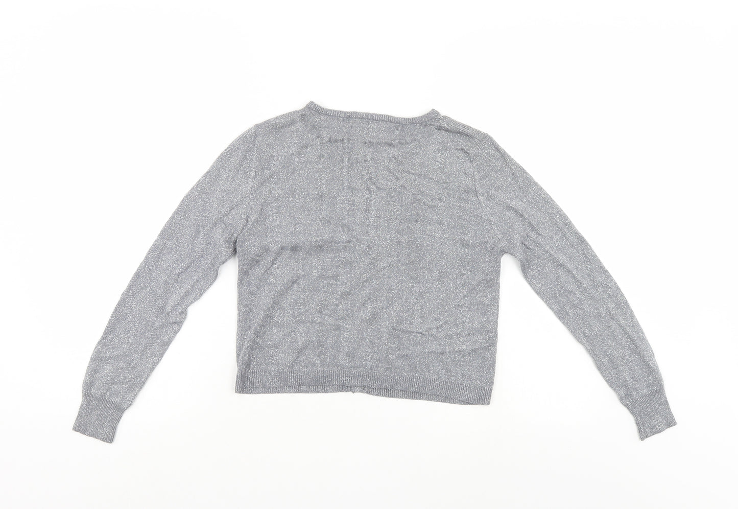 Suchita Womens Silver   Cardigan Jumper Size 4