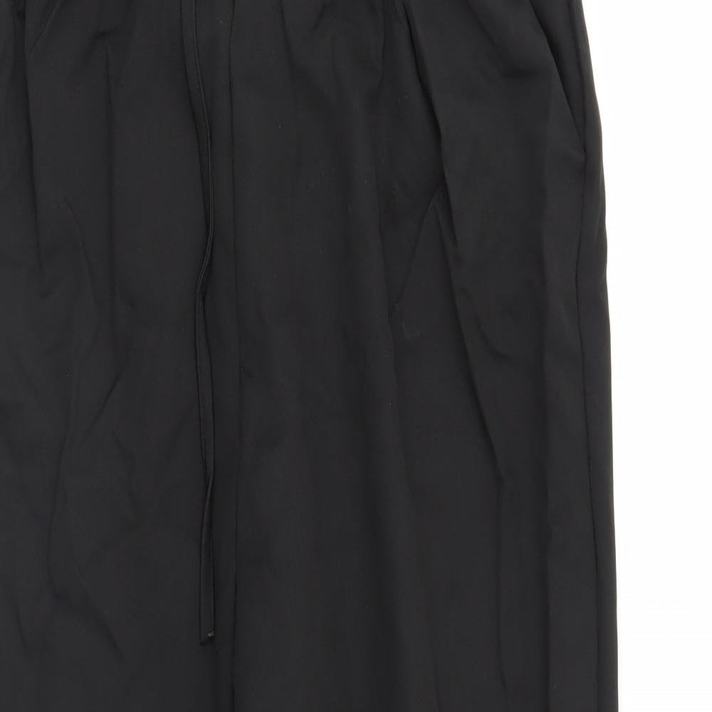 PRETTYLITTLETHING Womens Black   Trousers  Size 14 L25 in
