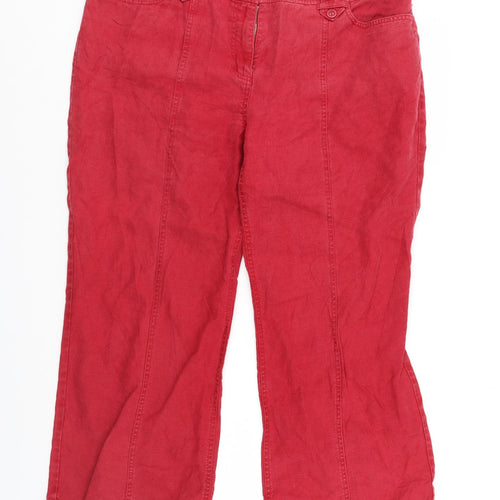 Preworn Womens Red   Straight Jeans Size 8 L26 in