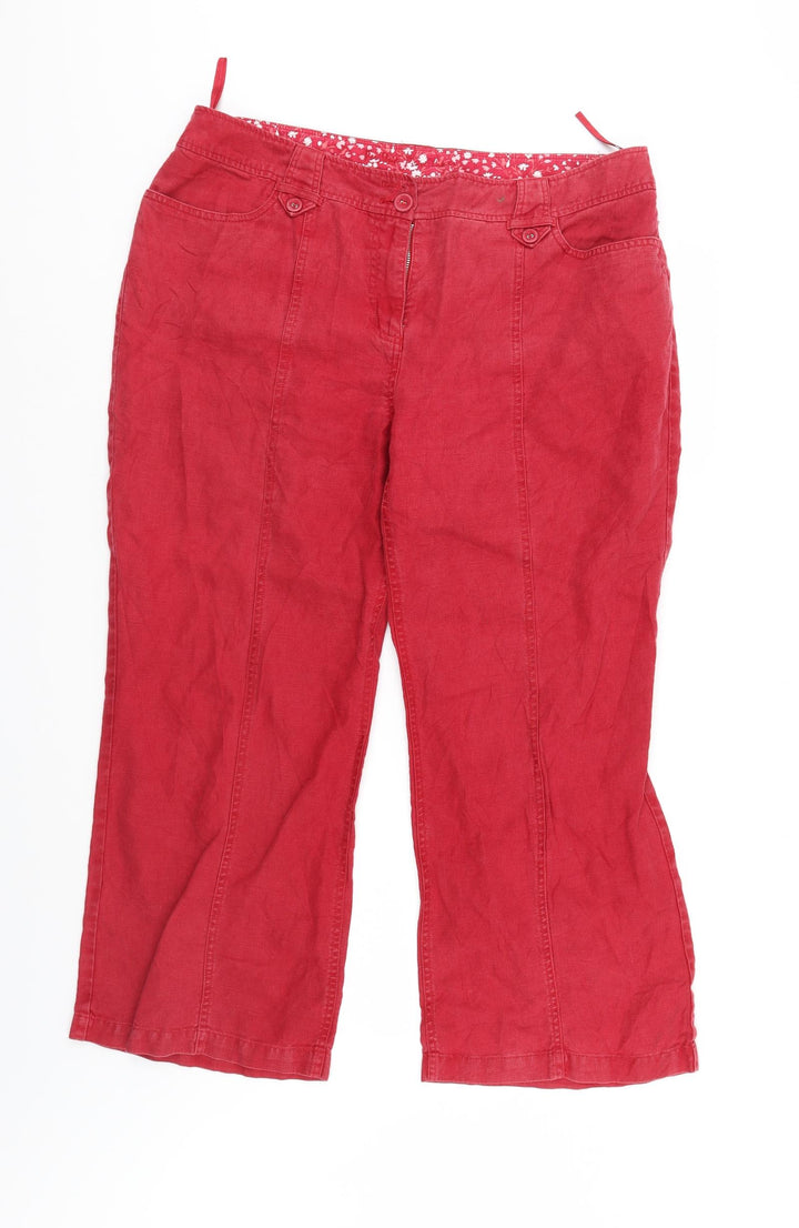 Preworn Womens Red   Straight Jeans Size 8 L26 in