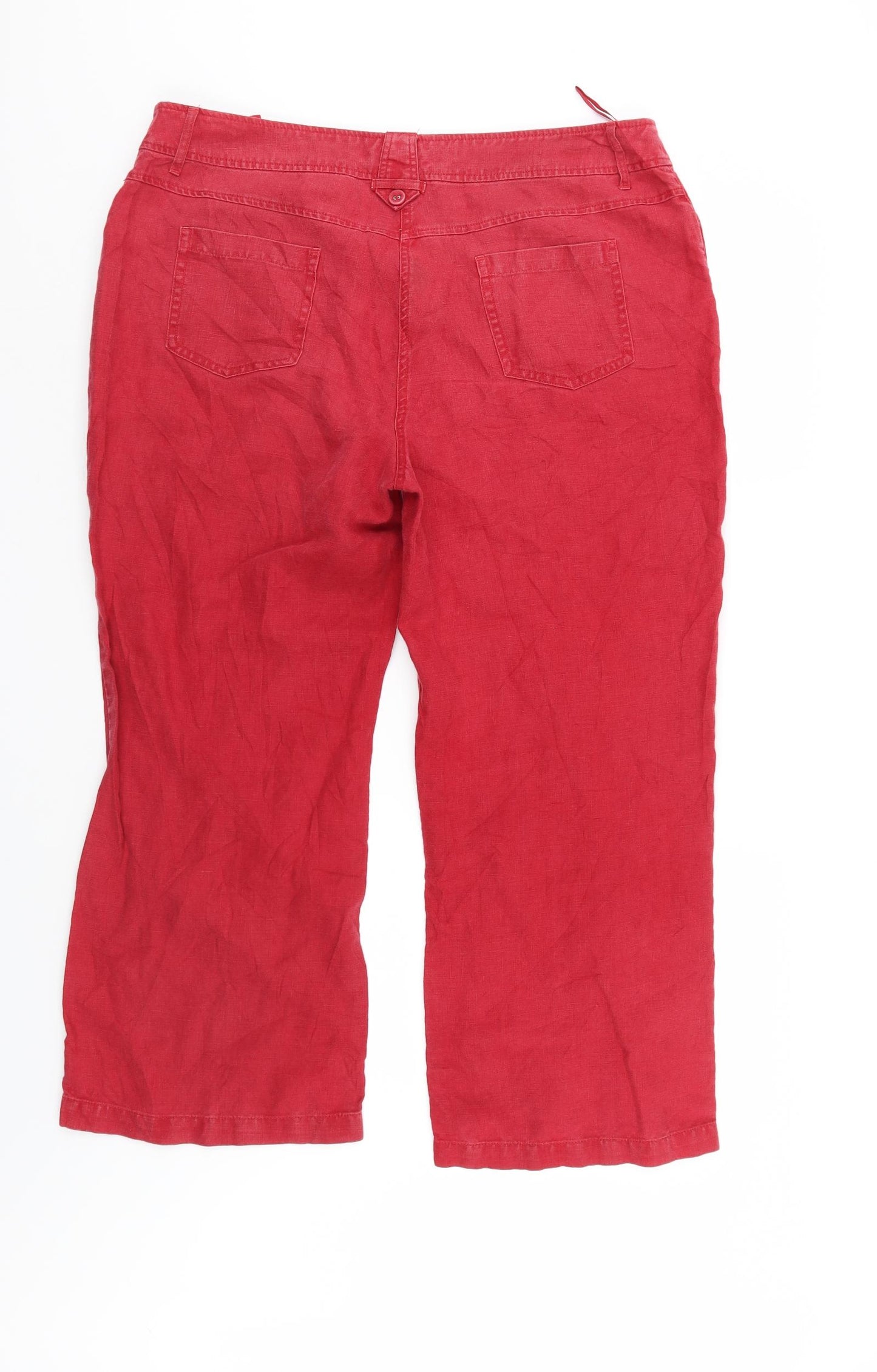 Preworn Womens Red   Straight Jeans Size 8 L26 in