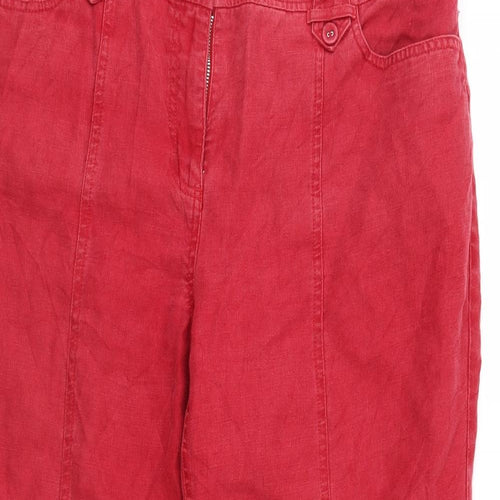 Preworn Womens Red   Straight Jeans Size 8 L26 in