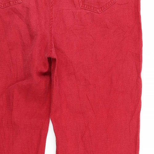 Preworn Womens Red   Straight Jeans Size 8 L26 in