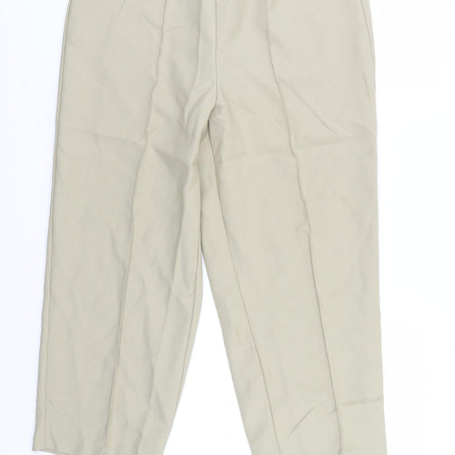 Unity Womens Beige   Trousers  Size 16 L25 in - Elastic Waist