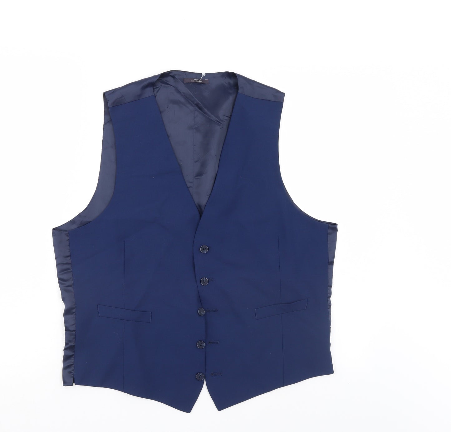 M&S Mens Blue    Suit Waistcoat Size L