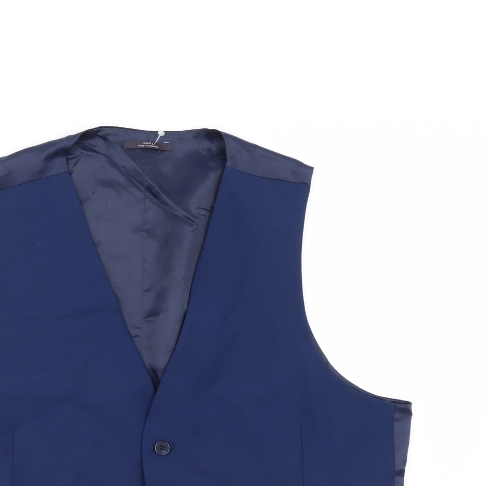M&S Mens Blue    Suit Waistcoat Size L