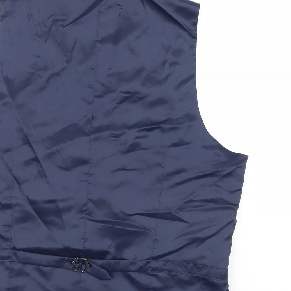 M&S Mens Blue    Suit Waistcoat Size L