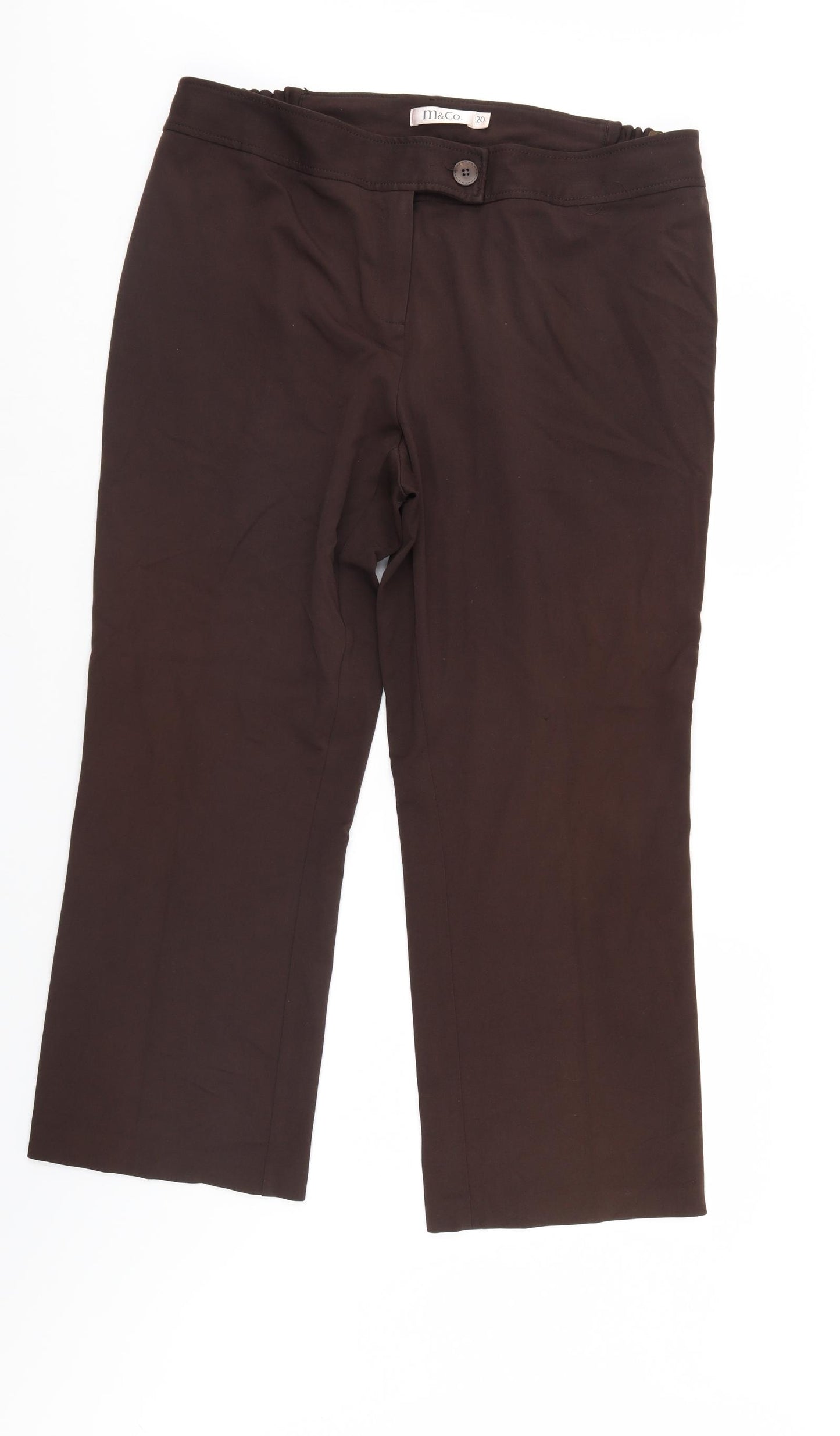 M&Co Womens Brown   Trousers  Size 20 L27 in