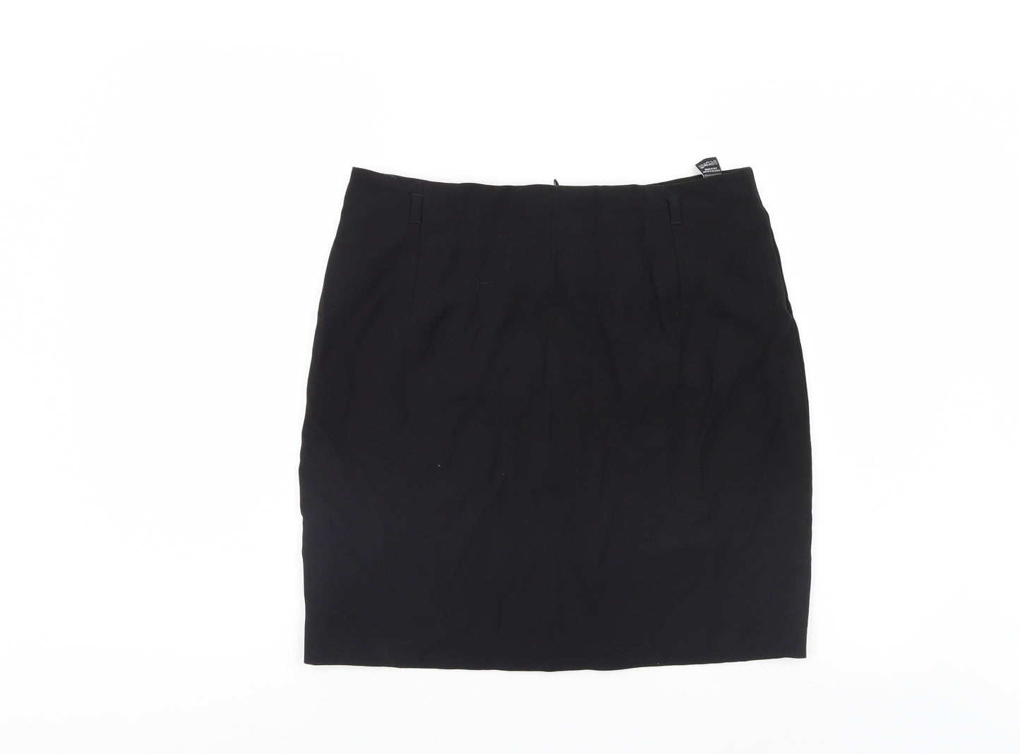 M&S Womens Black   A-Line Skirt Size 14