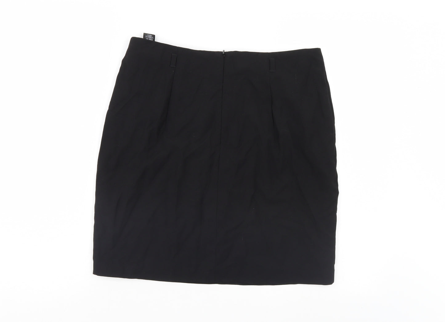 M&S Womens Black   A-Line Skirt Size 14