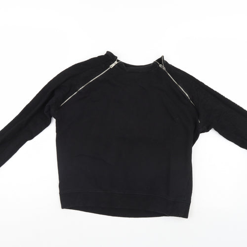 Zara Womens Black   Pullover Sweatshirt Size S