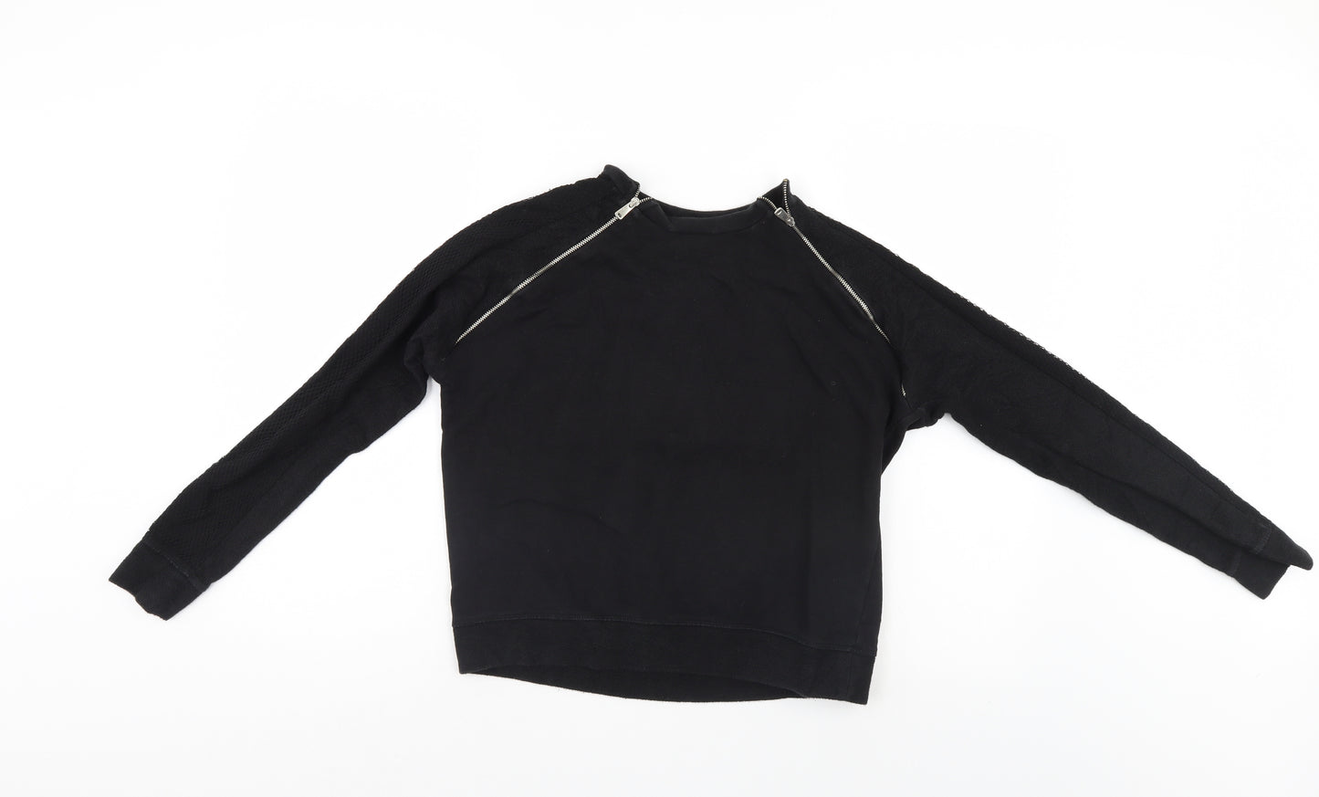 Zara Womens Black   Pullover Sweatshirt Size S