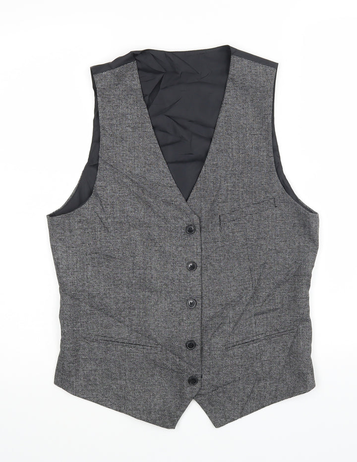 H&M Mens Grey   Jacket Suit Waistcoat Size 36