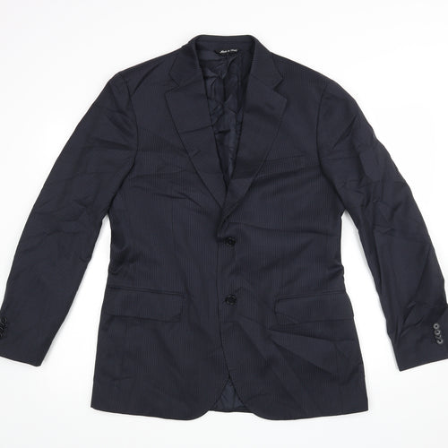 Trial Mens Blue Striped  Jacket Blazer