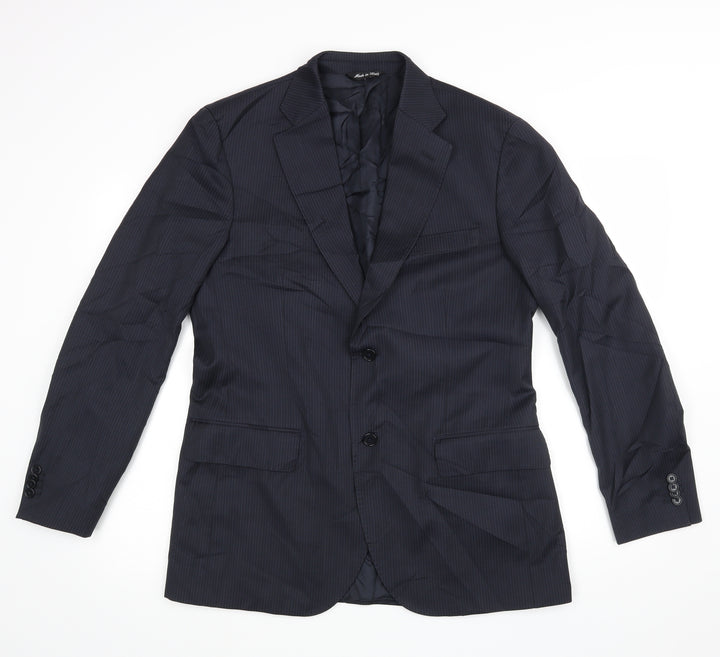 Trial Mens Blue Striped  Jacket Blazer