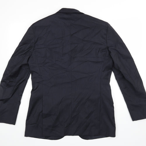 Trial Mens Blue Striped  Jacket Blazer