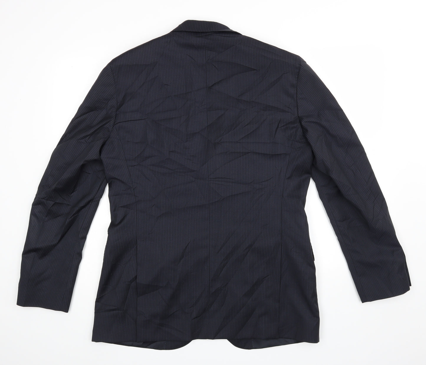Trial Mens Blue Striped  Jacket Blazer