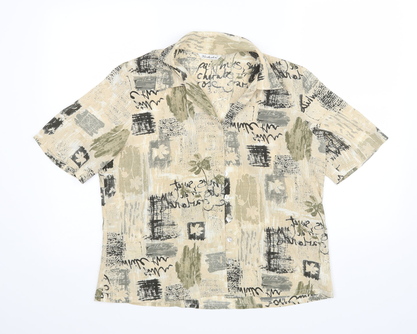 Berketex Womens Beige   Basic Blouse Size 14