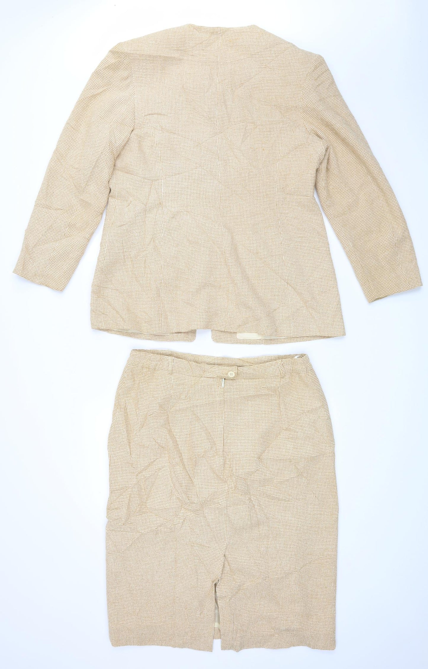 Secendo Womens Beige   Shorts Suit Suit Skirt Size 18