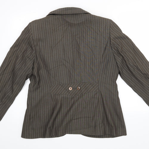 NEXT Womens Green Striped  Jacket Blazer Size 18