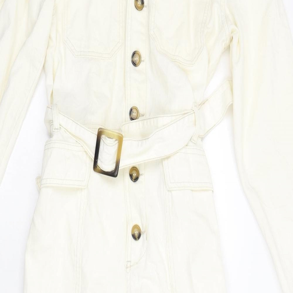 Primark Womens Ivory  Damask Jumpsuit One-Piece Size 14 L27 in