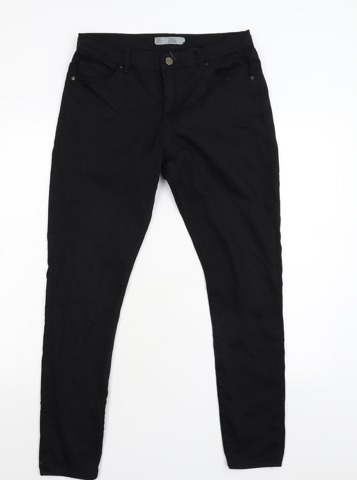 Topshop Womens Black  Denim Skinny Jeans Size 32 L28 in
