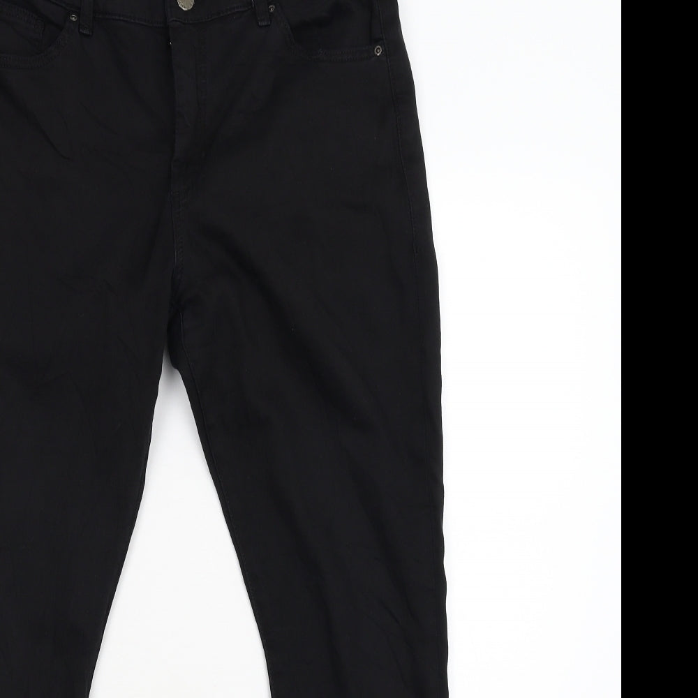 Topshop Womens Black  Denim Skinny Jeans Size 32 L28 in