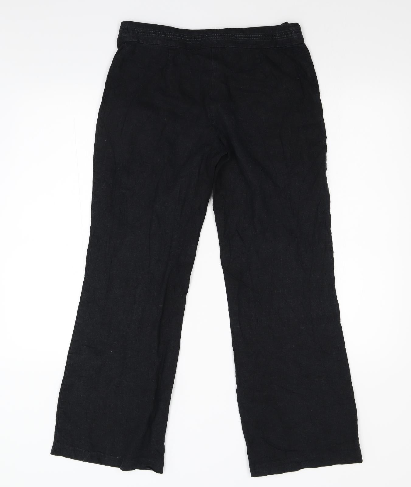 Marks & Spencer Womens Black   Trousers  Size 10 L28 in