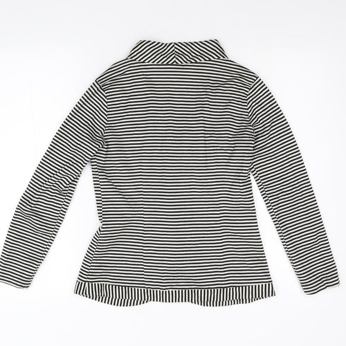 Ma Ena Womens Multicoloured Striped  Cardigan Jumper Size M