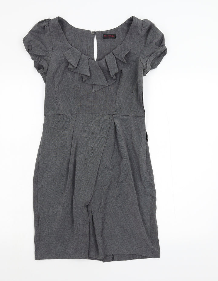 Miss Selfridge Womens Grey Shift Size 10