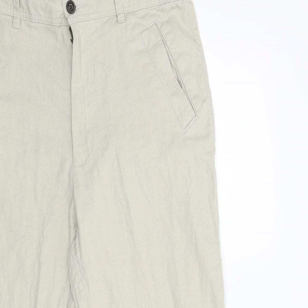 M&S Womens Beige   Trousers  Size 34 L31 in