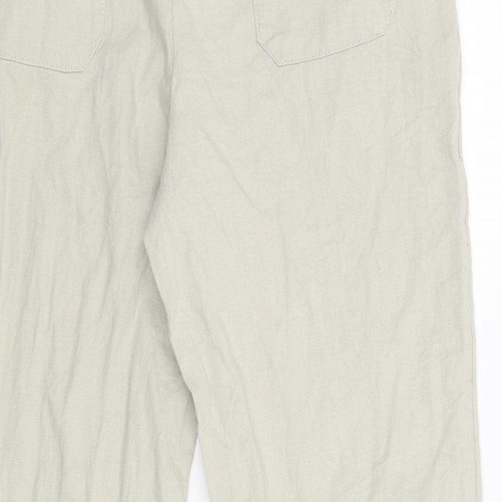M&S Womens Beige   Trousers  Size 34 L31 in