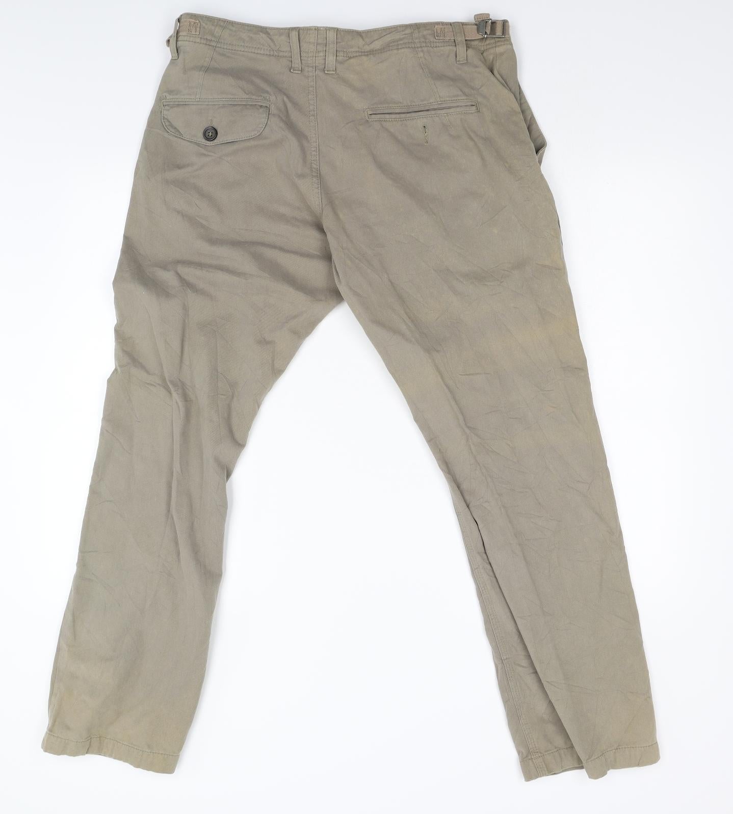 NEXT Mens Beige  Denim Trousers  Size 34 L30 in